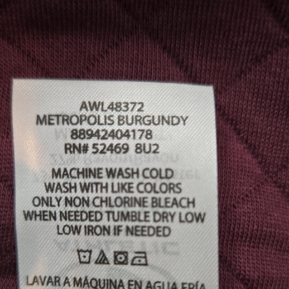 Athletic Works Womens Size Large Quilted Jacket With Hoodie Burgandy - Picture 4 of 11